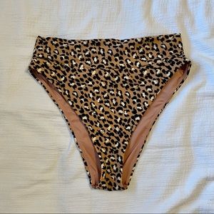 NWOT Aerie High Cut Cheeky Bikini Bottom - Size L